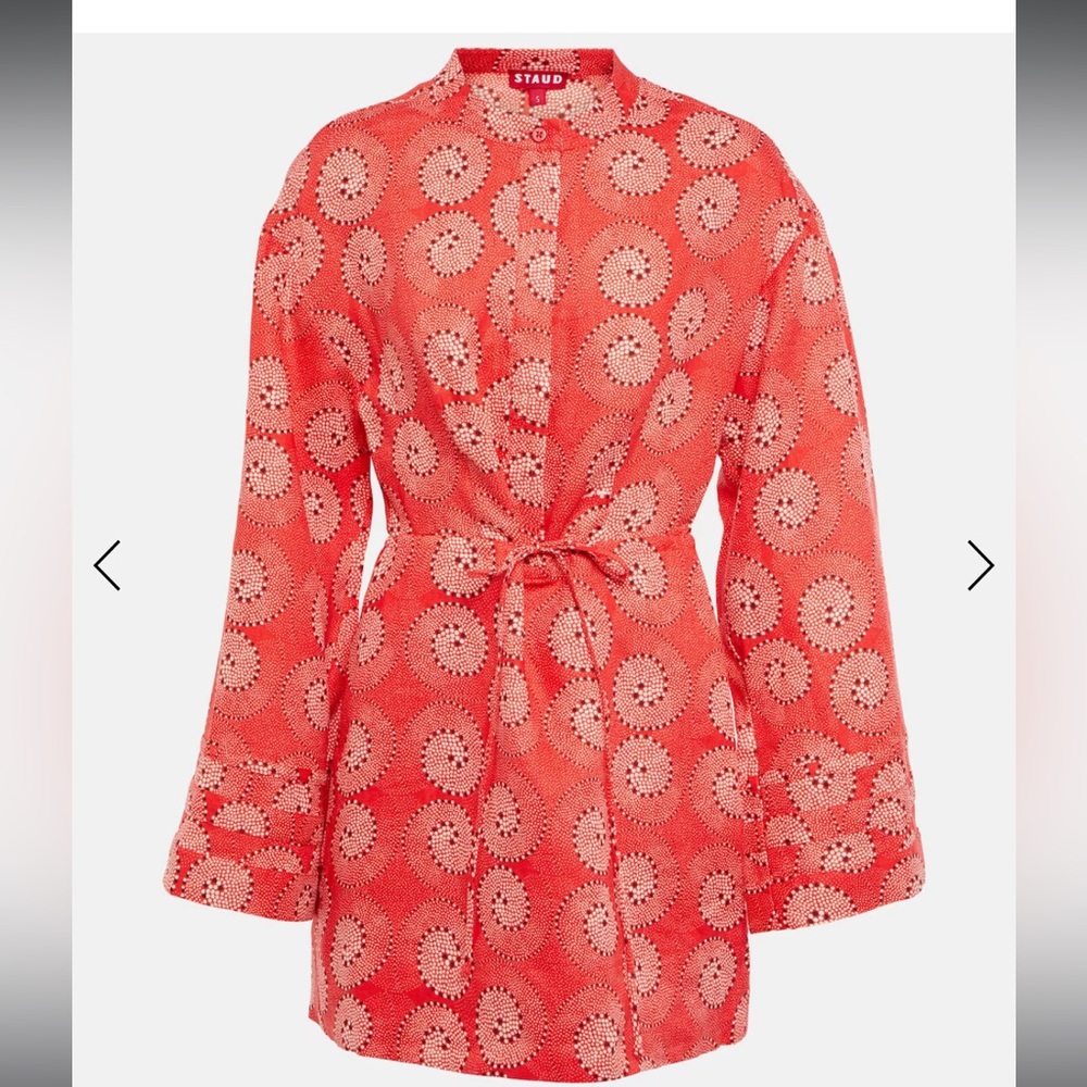 Staud printed mini dress